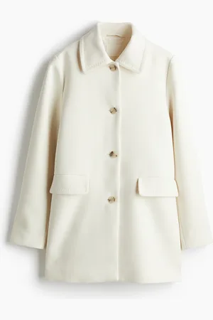 H&M Mantel in A-Linie - Weiß