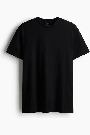 H&M T-Shirt in Regular Fit - Schwarz