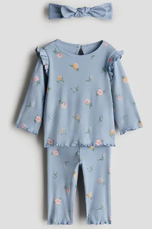 H&M 3-teiliges Baumwolljersey-Set - Blau
