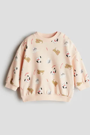 H&M Baumwollsweatshirt mit Print - Orange