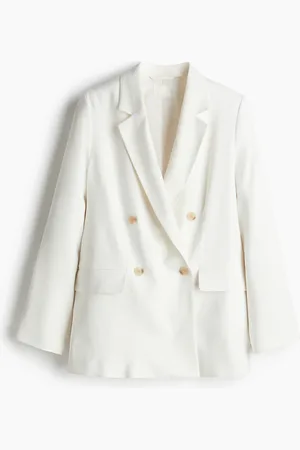 H&M Zweireihiger Blazer - Weiß