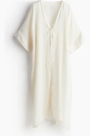 H&M Kaftankleid für den Strand - Weiß
