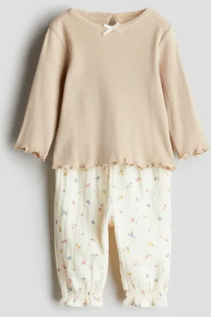 H&M Zweiteiliges Set aus Baumwolle - Beige