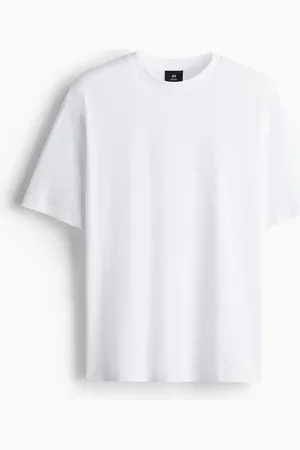 H&M T-Shirt in Loose Fit - Weiß