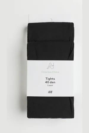 H&M 2er-Pack Strumpfhosen 40 den - Schwarz