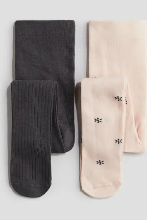 H&M 2er-Pack Strumpfhosen - Grau