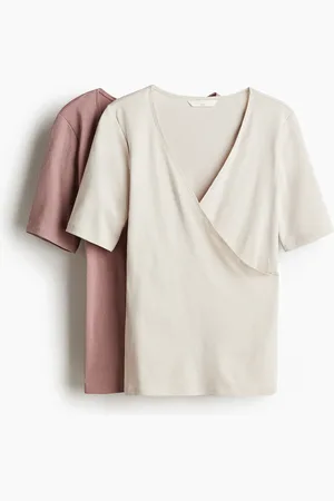 H&M MAMA 2er-Pack Stillshirts - Pink