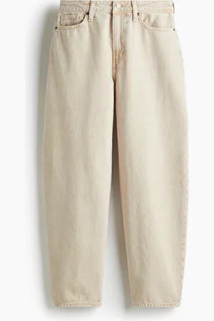 H&M Barrel High Jeans - Beige
