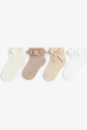 H&M 4er-Pack Socken - Weiß