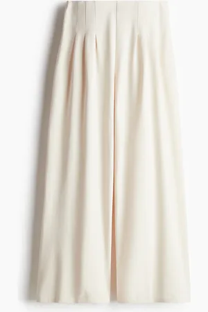 H&M Weite Jerseyhose - Weiß