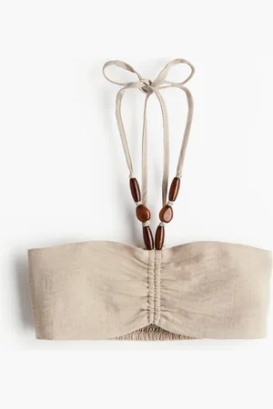 H&M Strandtop mit Zierperlen - Beige