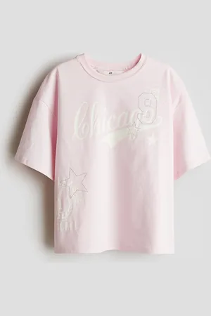 H&M T-Shirt mit Textmotiv - Pink