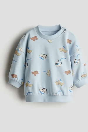 H&M Sweatshirt mit Print - Blau