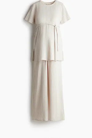 H&M MAMA 2-teiliges Set in Rippstrick - Beige