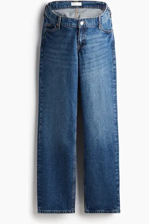 H&M MAMA Before & After Straight Low Jeans - Blau