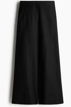 H&M Weite Hose aus Leinenmix - Schwarz