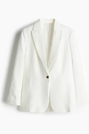 H&M Blazer aus Leinenmix - Weiß
