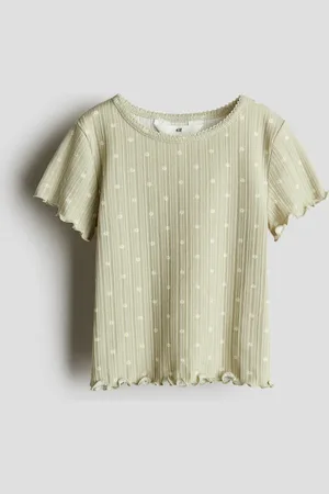 H&M Pointelleshirt - Grün