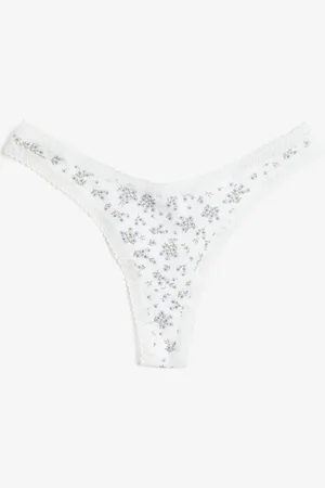 H&M Jerseyslip Brazilian - Weiß