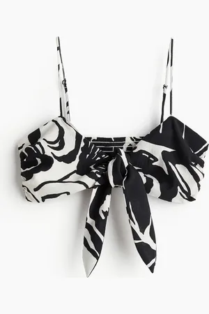 H&M Strandtop mit Knotendetail - Schwarz