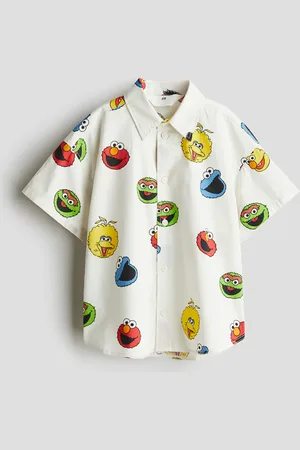 H&M Gemustertes Hemd - Weiß