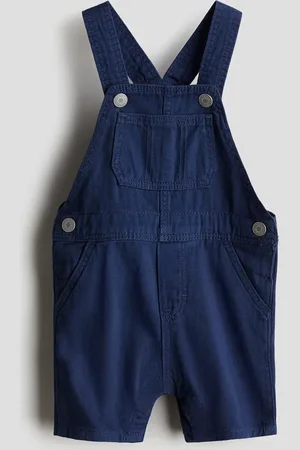 H&M Latzshorts aus Twill - Blau