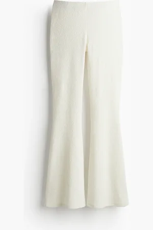 H&M Jerseyhose mit Struktur - Weiß