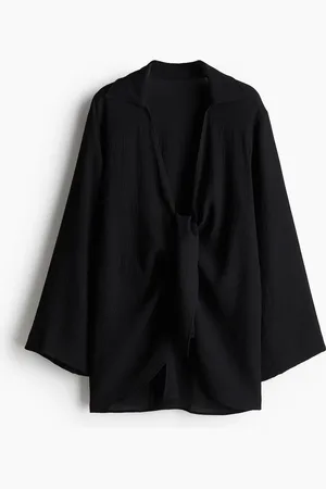 H&M Strandkleid mit Bindedetail - Schwarz