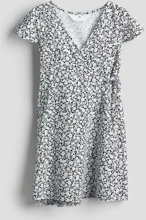H&M Wickelkleid aus Viskose - Schwarz