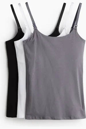 H&M MAMA 3er-Pack Stilltops - Grau