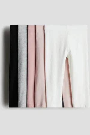 H&M 5er-Pack Leggings in 3/4-Länge - Pink
