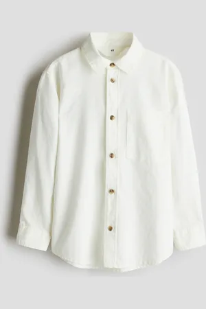 H&M Hemd aus Leinenmix - Weiß