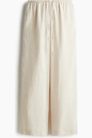 H&M Leinenhose mit Kordelzug - Beige