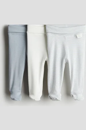 H&M 3er-Pack Leggings mit Umschlagbund - Blau