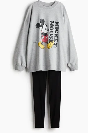 H&M Bedruckter Pyjama - Grau