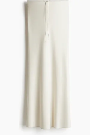 H&M Satinrock mit Kordelzug - Beige