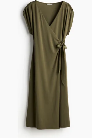 H&M Wickelkleid aus Jersey - Grün