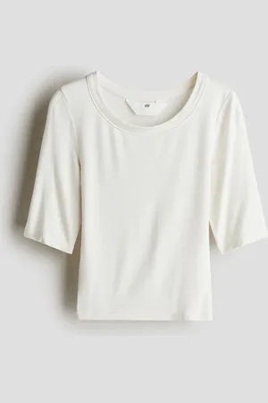 H&M Jerseyshirt - Weiß