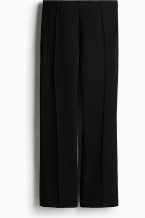H&M Ausgestellte Hose mit Bügelfalten - Schwarz