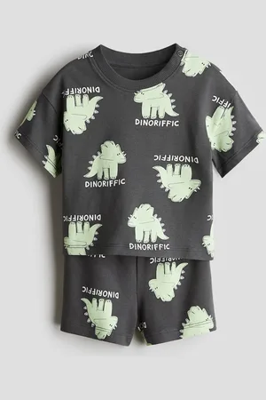 H&M 2-teiliges Set mit T-Shirt und Shorts - Grau