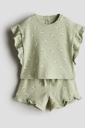 H&M 2-teiliges Frottee-Set mit Print - Grün