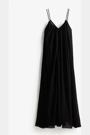 H&M Maxikleid aus Baumwolle - Schwarz