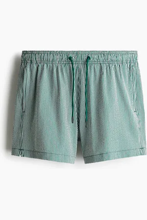 H&M Badeshorts aus Seersucker - Grün