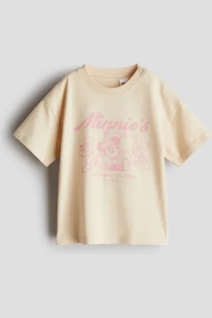 H&M T-Shirt mit Motivprint - Beige