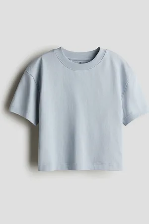 H&M Kastiges T-Shirt - Blau