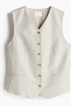 H&M Gilet aus Leinenmix - Beige