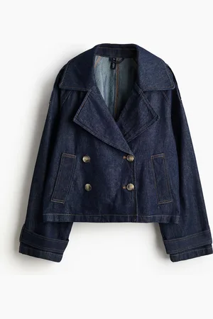 H&M Kurzer Trenchcoat - Blau