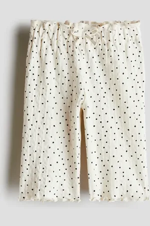 H&M Baumwollhose mit Struktur - Weiß