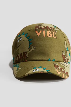 H&M Bedruckte Canvas-Cap - Grün