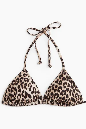 H&M Wattiertes Triangel-Bikinitop - Beige